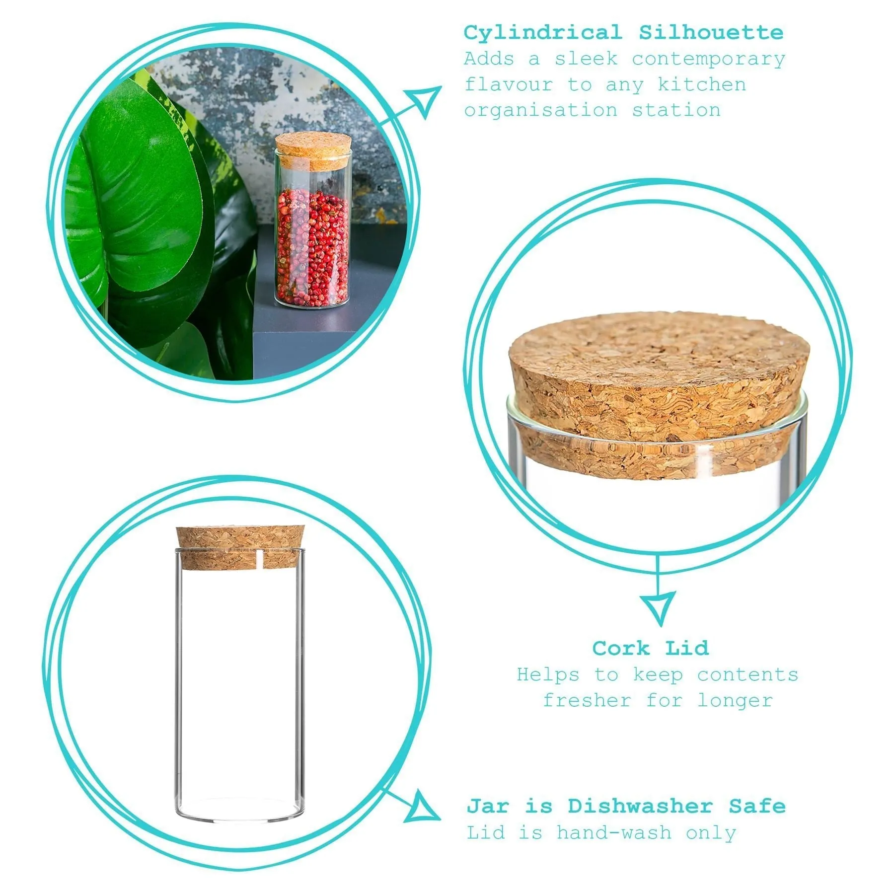 110ml Cork Lid Storage Jar - By Argon Tableware