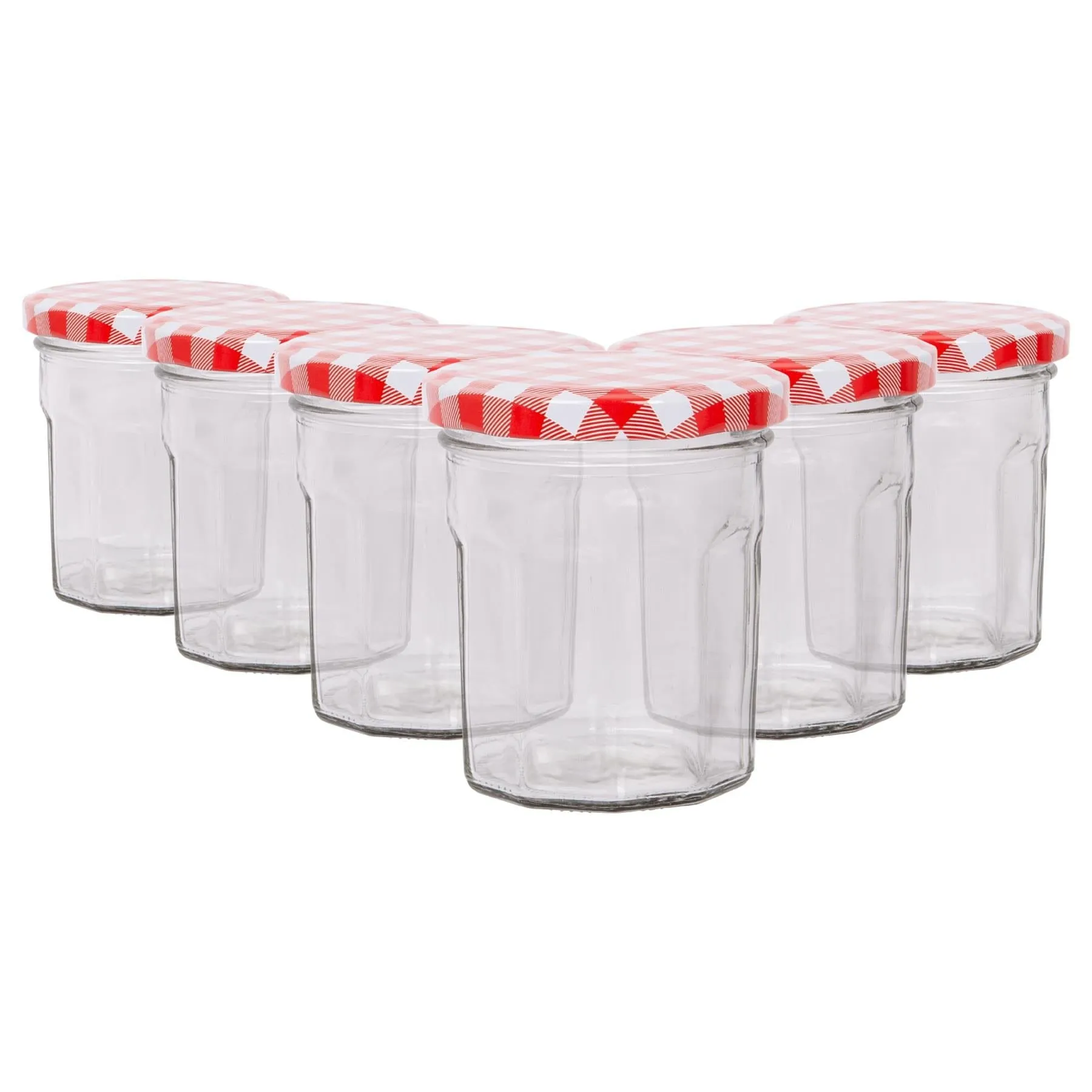150ml Glass Jam Jars with Lids - Pack of 6 - By Argon Tableware