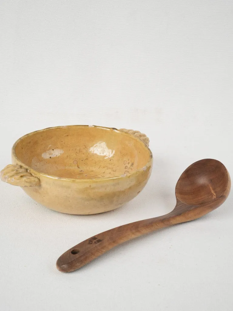 19th century serving bowl w/ ear handles 9½" x 7"