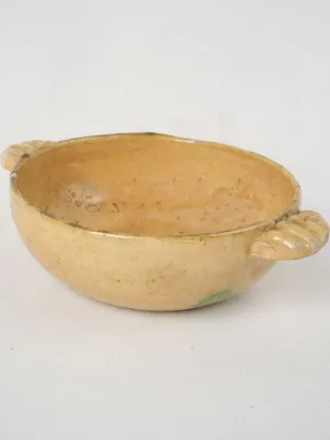 19th century serving bowl w/ ear handles 9½" x 7"