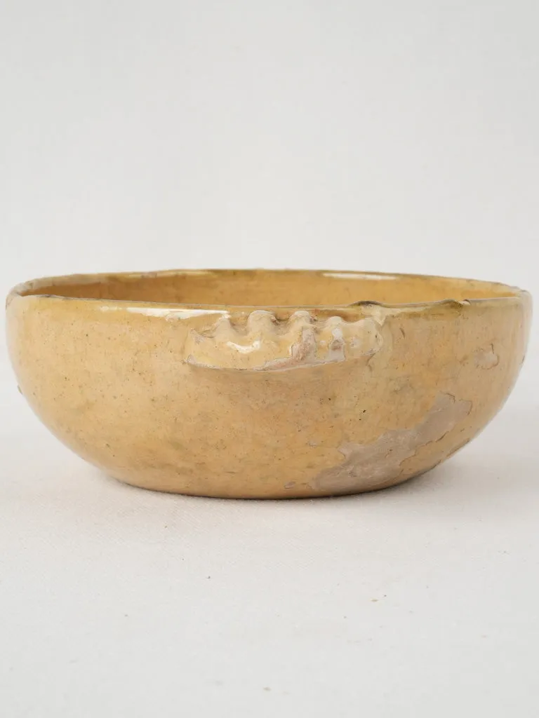 19th century serving bowl w/ ear handles 9½" x 7"