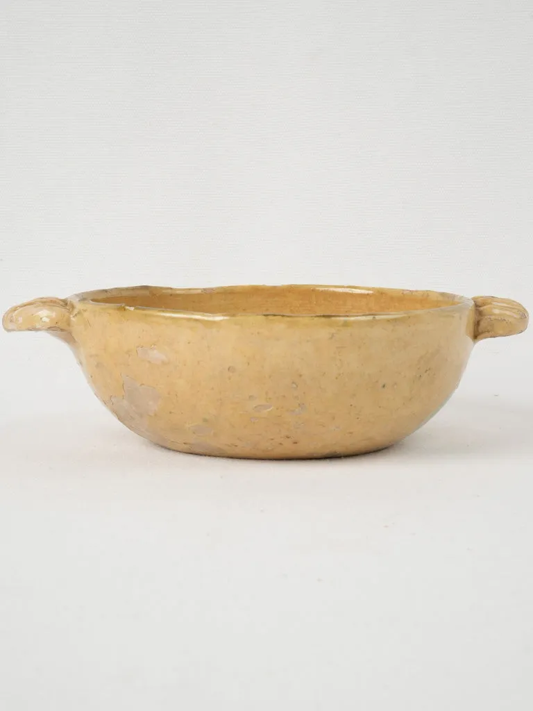 19th century serving bowl w/ ear handles 9½" x 7"