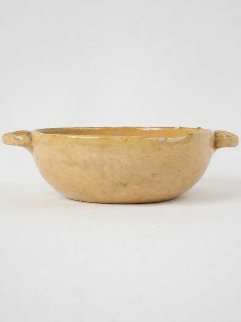 19th century serving bowl w/ ear handles 9½" x 7"