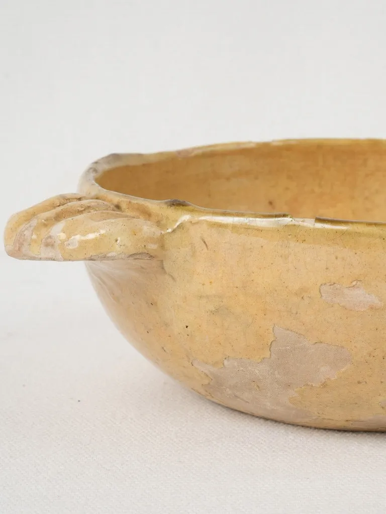 19th century serving bowl w/ ear handles 9½" x 7"