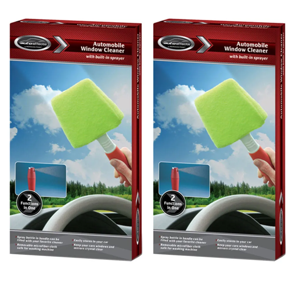2 Pc Auto Window Cleaner Microfiber Windshield Clean Shine Car Wiper Glass Brush
