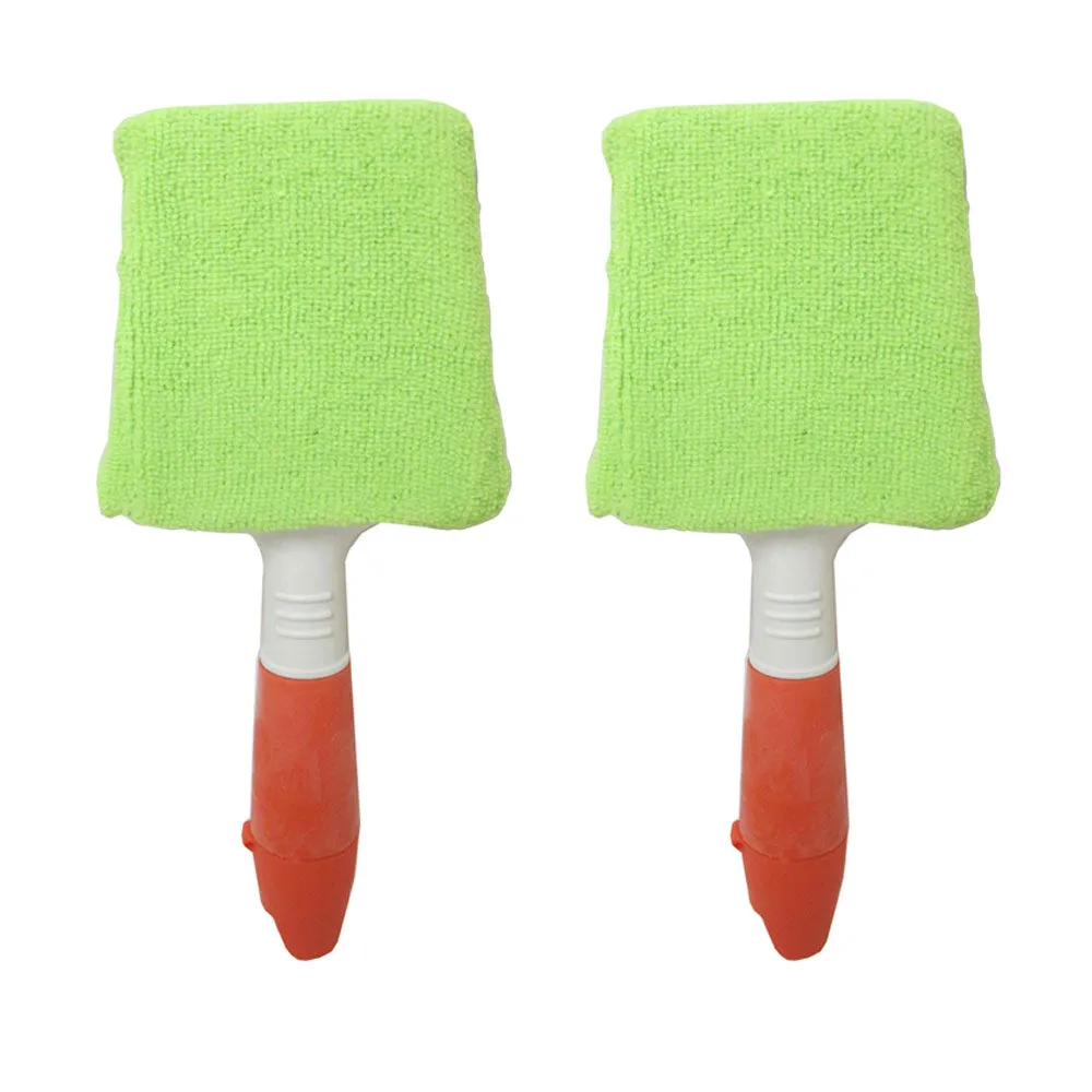 2 Pc Auto Window Cleaner Microfiber Windshield Clean Shine Car Wiper Glass Brush