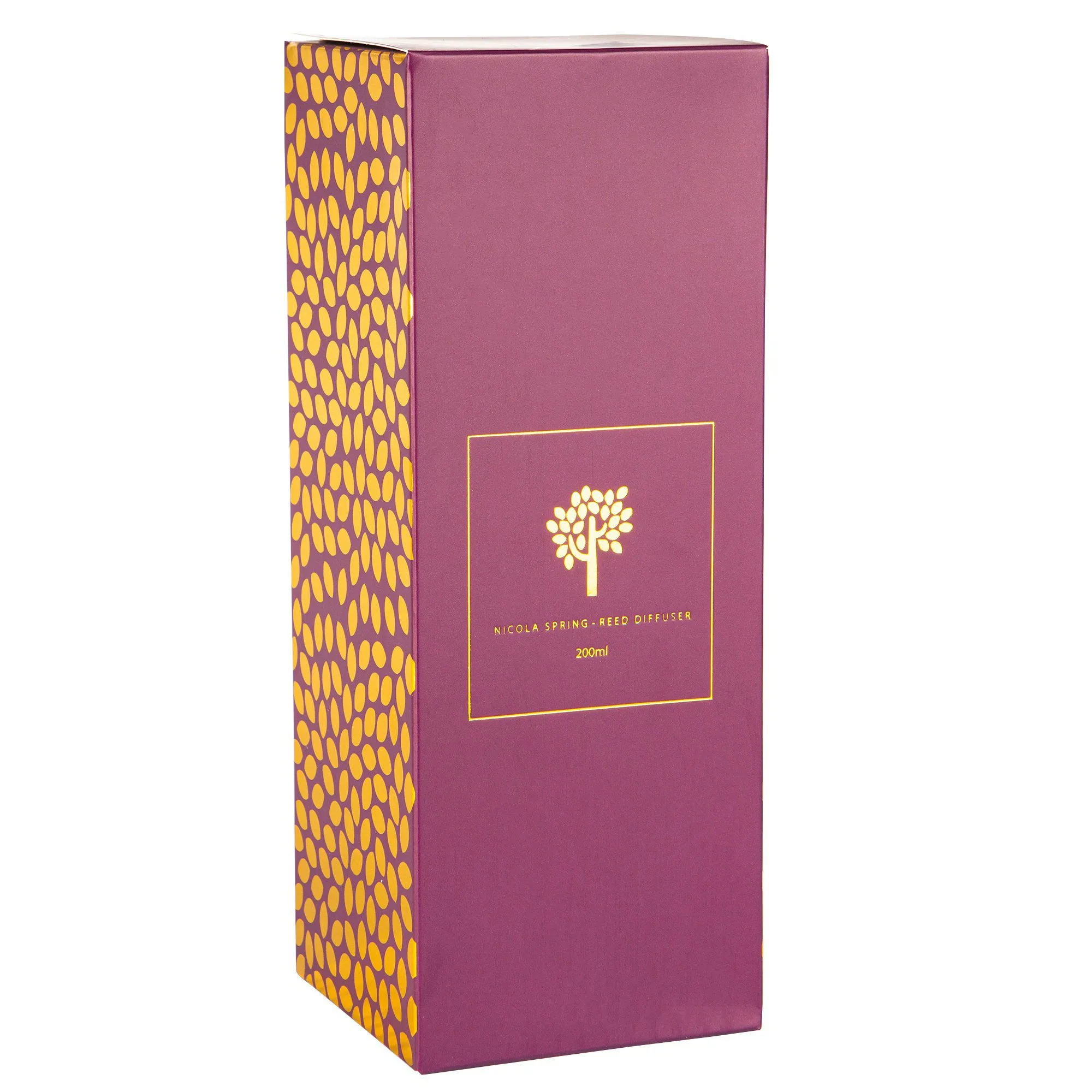200ml Cinnamon Orange Glass Reed Diffuser - By Nicola Spring