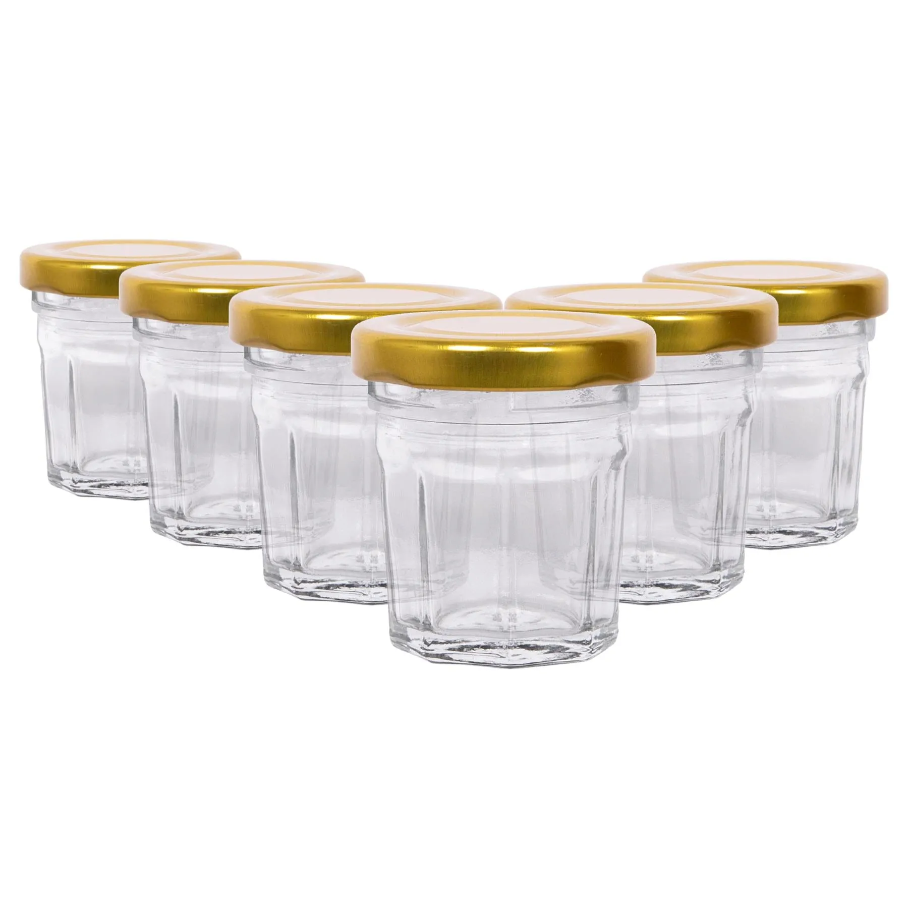 30ml Glass Jam Jars with Lids - Pack of 6 - By Argon Tableware