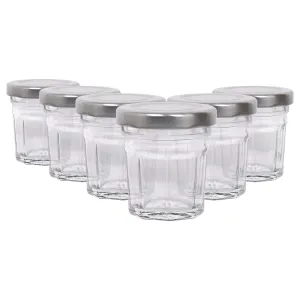 30ml Glass Jam Jars with Lids - Pack of 6 - By Argon Tableware
