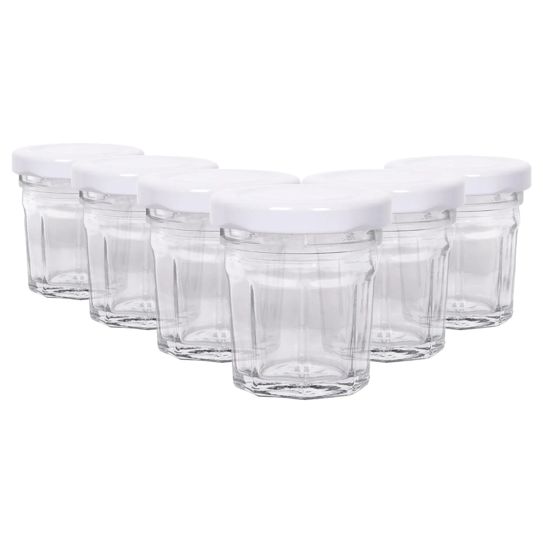 30ml Glass Jam Jars with Lids - Pack of 6 - By Argon Tableware