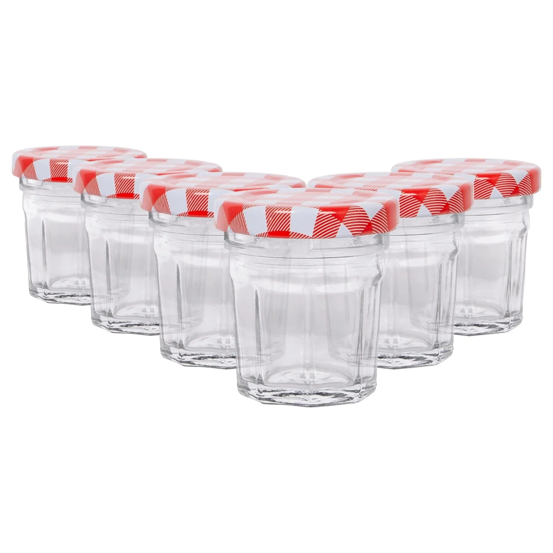 30ml Glass Jam Jars with Lids - Pack of 6 - By Argon Tableware