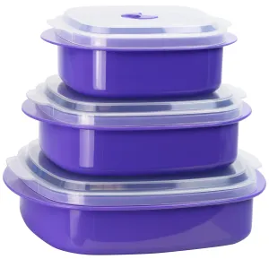 6pc Microwave Cookware & Storage Set, Purple
