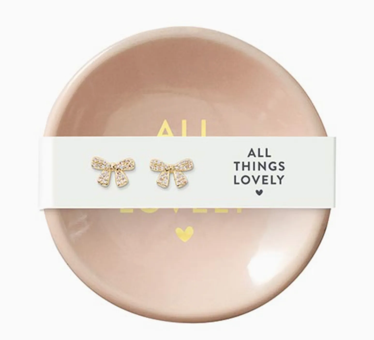 All Things Lovely Ceramic Ring Dish & Earrings
