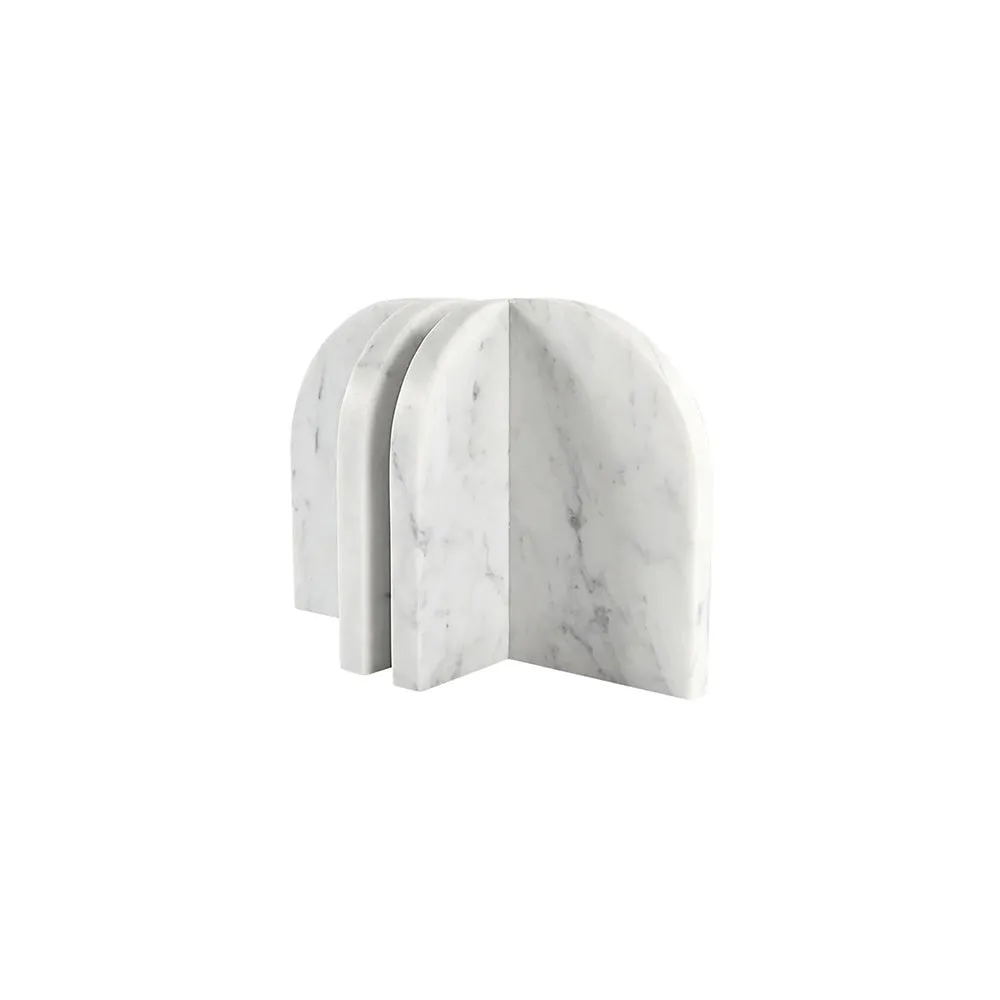 Amalfi Bookends Carrara White Marble