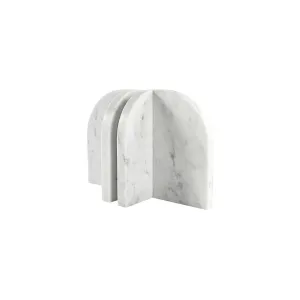 Amalfi Bookends Carrara White Marble