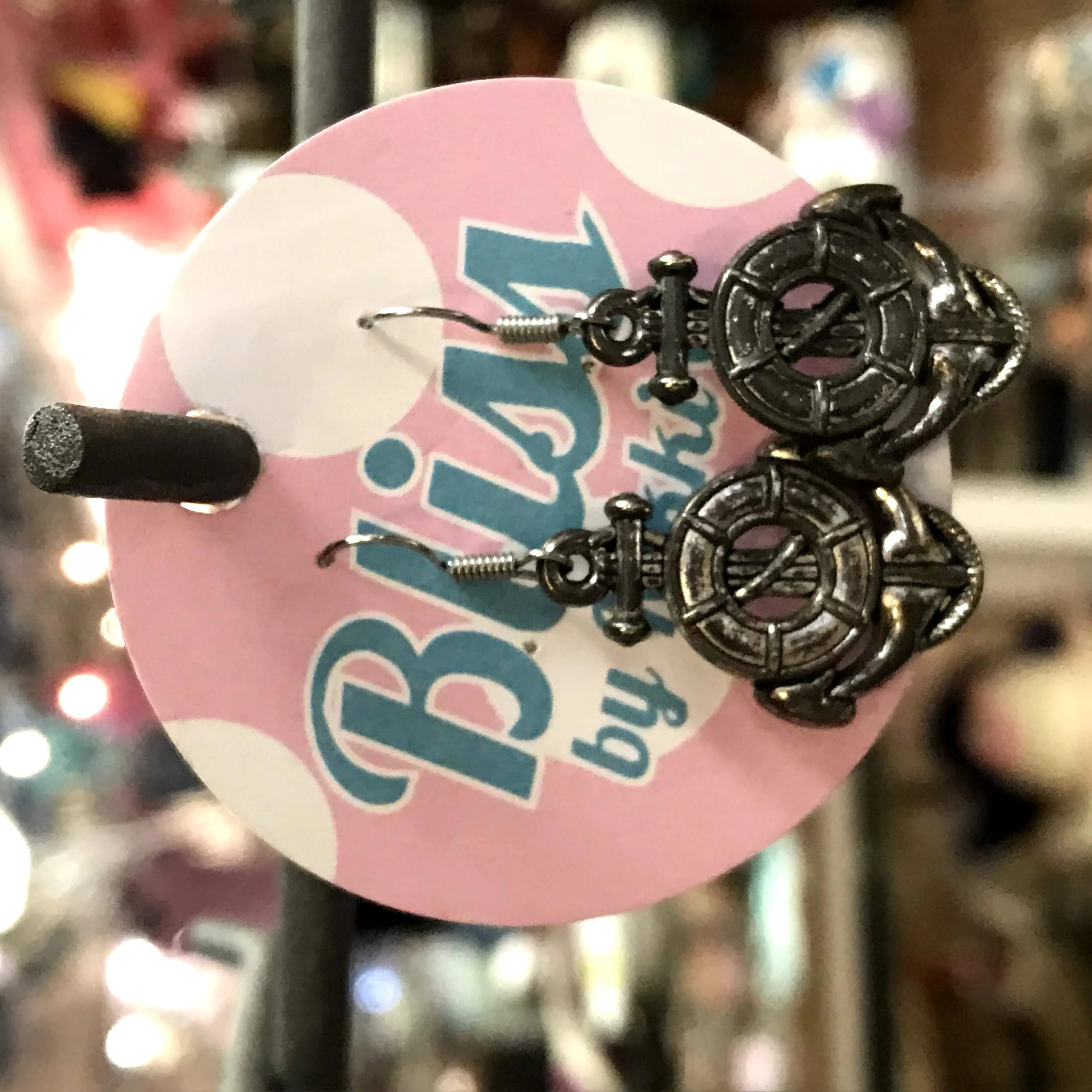Anchor and Life Ring Charm Earrings