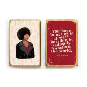 Angela Davis Reading Quote Bookend Set