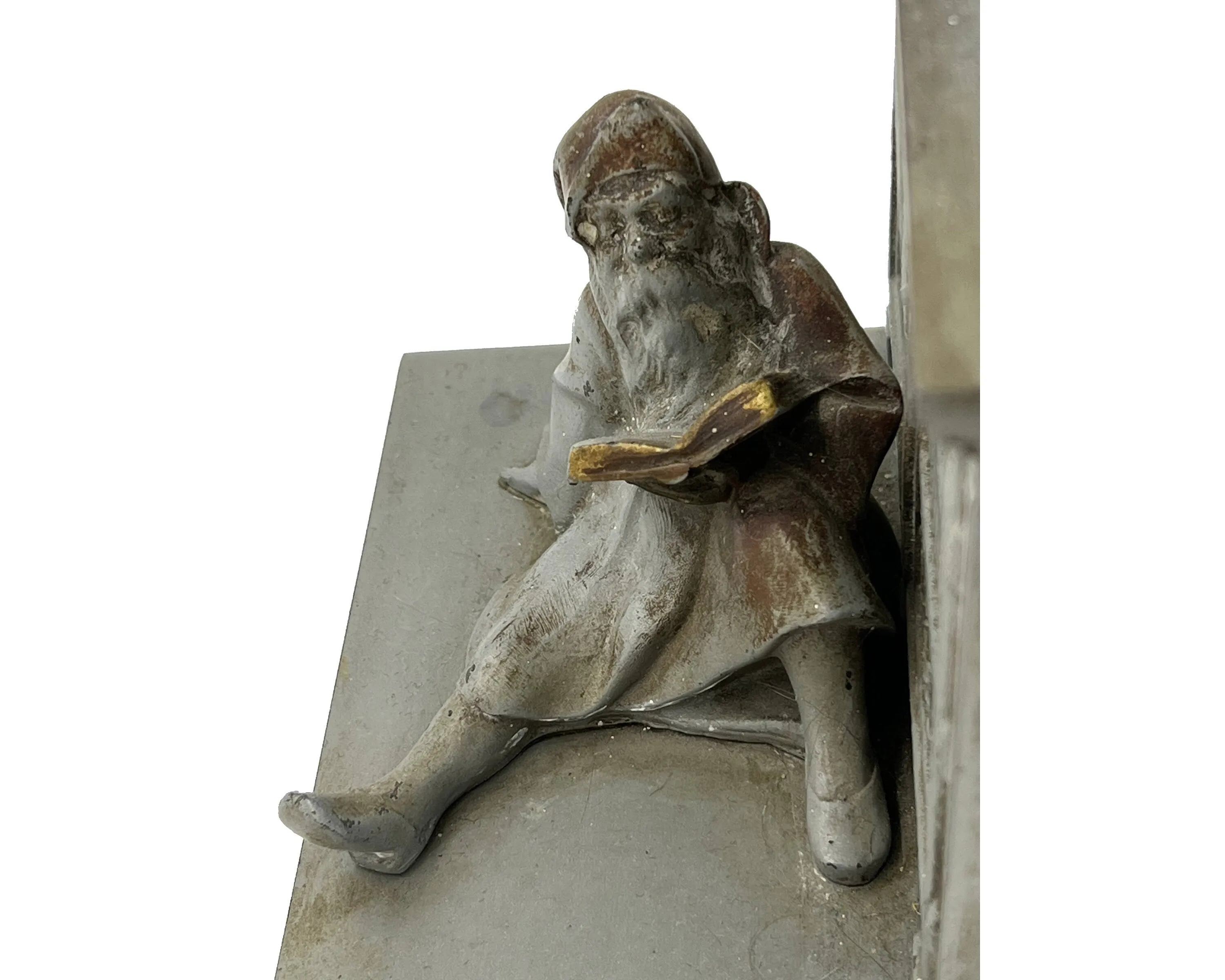 Antique Bradley & Hubbard Bookends Gnome Library Cast Iron