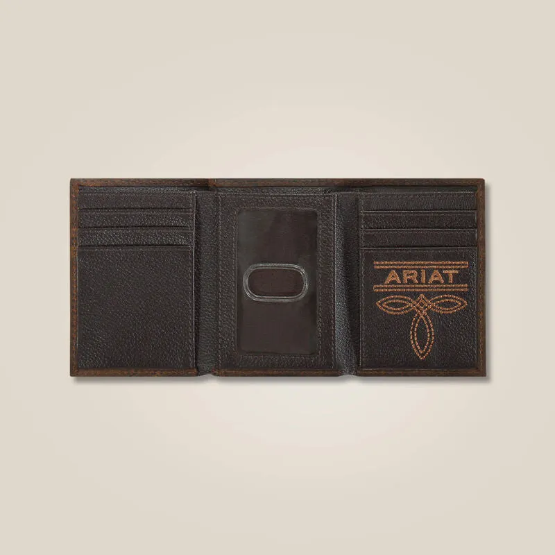 Ariat Mens Mexico logo trifold wallet Style 10044193