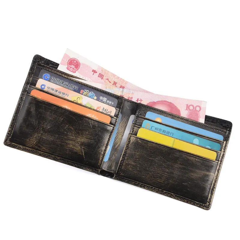 BAOERSEN  Genuine Leather Chinese Style Dragon Pattern Wallet Card Holder
