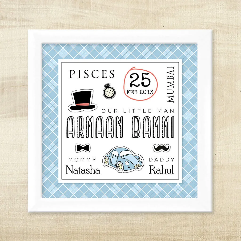 Birth Memory Frame <br> Retro