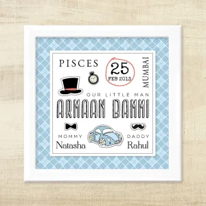 Birth Memory Frame <br> Retro