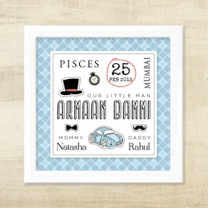 Birth Memory Frame - Retro
