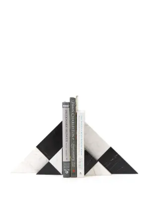 Black & White Marble Abstract Bookends | Liang & Eimil Bond