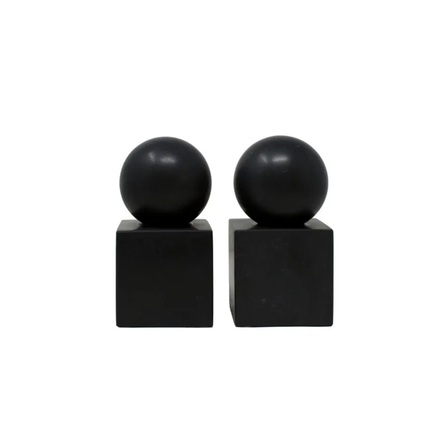 Black Marble Bookends