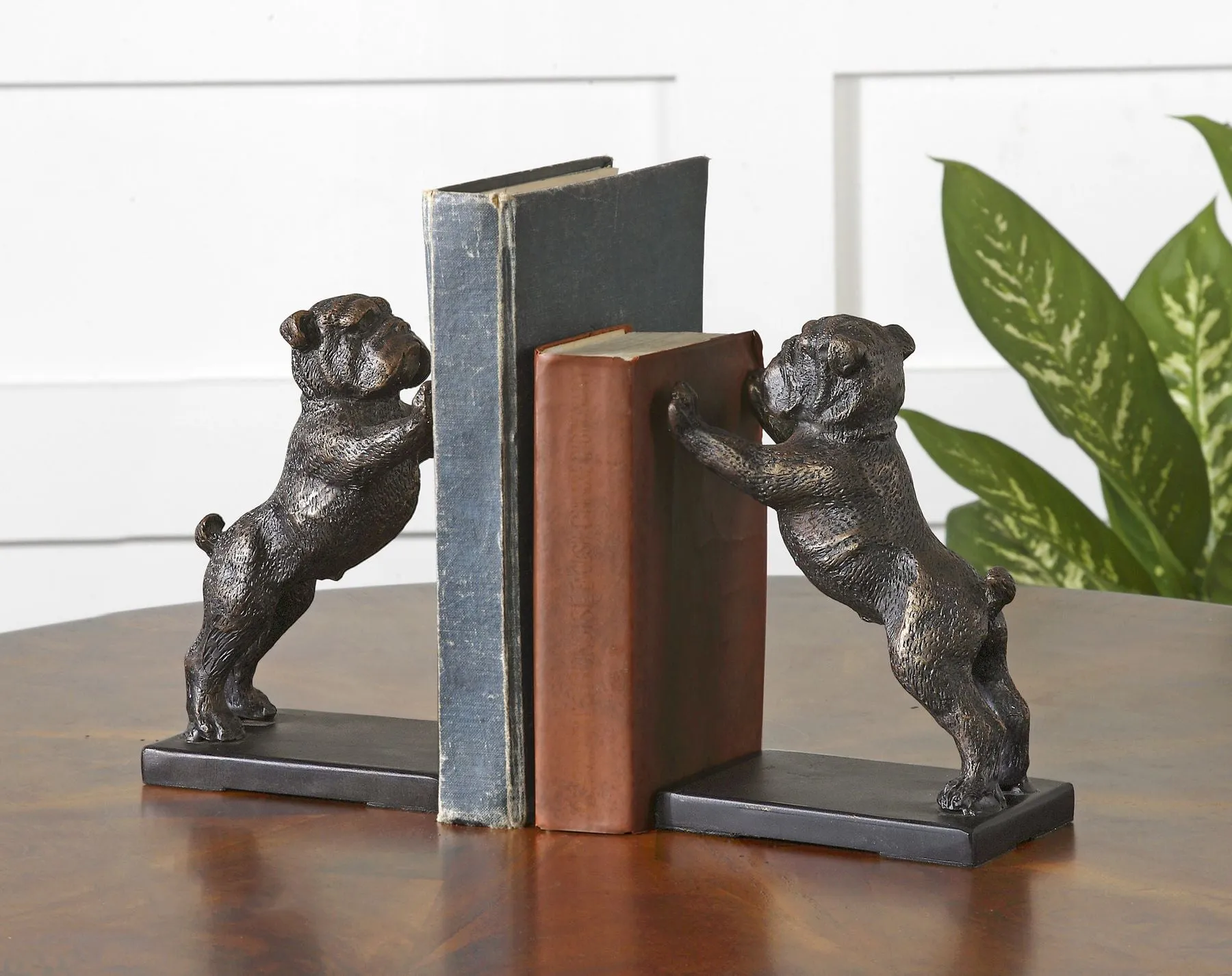 Bulldogs Cast Iron Bookends, Set/2