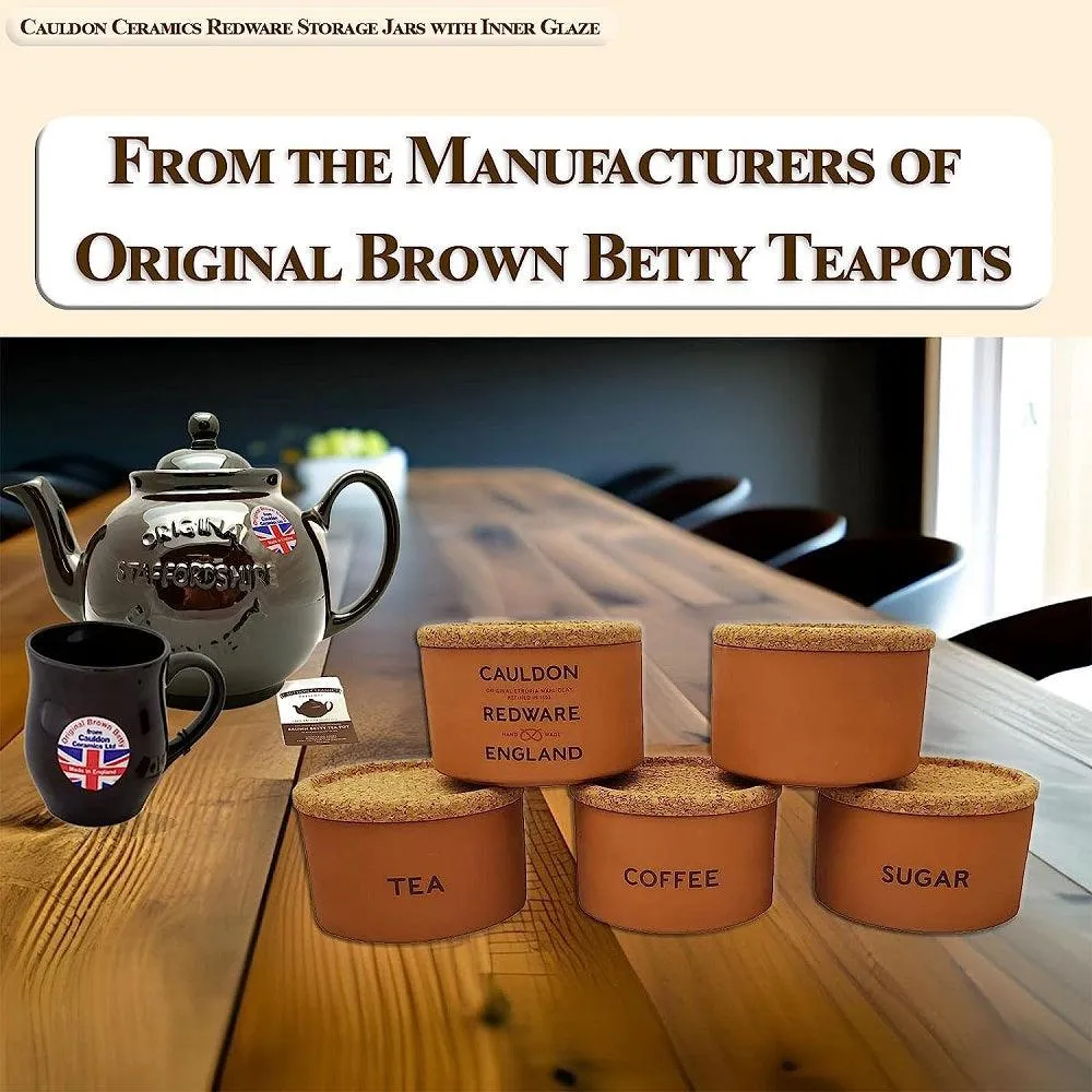 Cauldon Redware Small Tea Storage Jar in Terracotta Inner Glazed