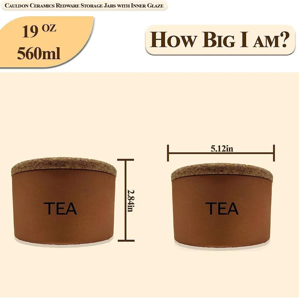 Cauldon Redware Small Tea Storage Jar in Terracotta Inner Glazed