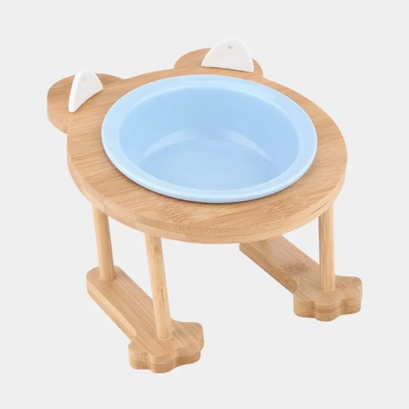 Ceramic Pet Bowl with Tilted Base