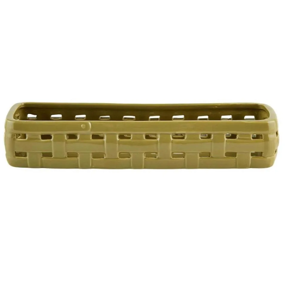 Ceramic Woven Cracker Dish