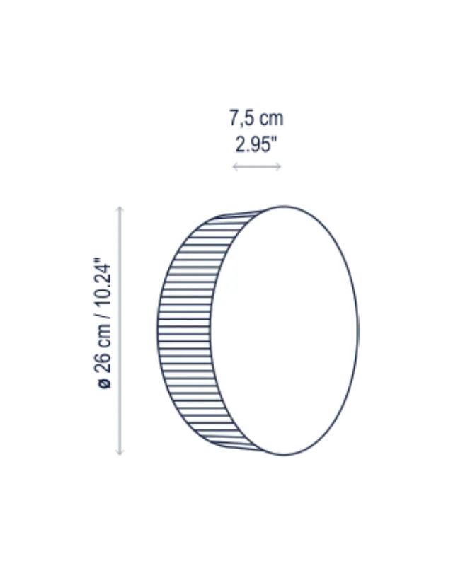Circular Beige Cotton Thread Wall Light
