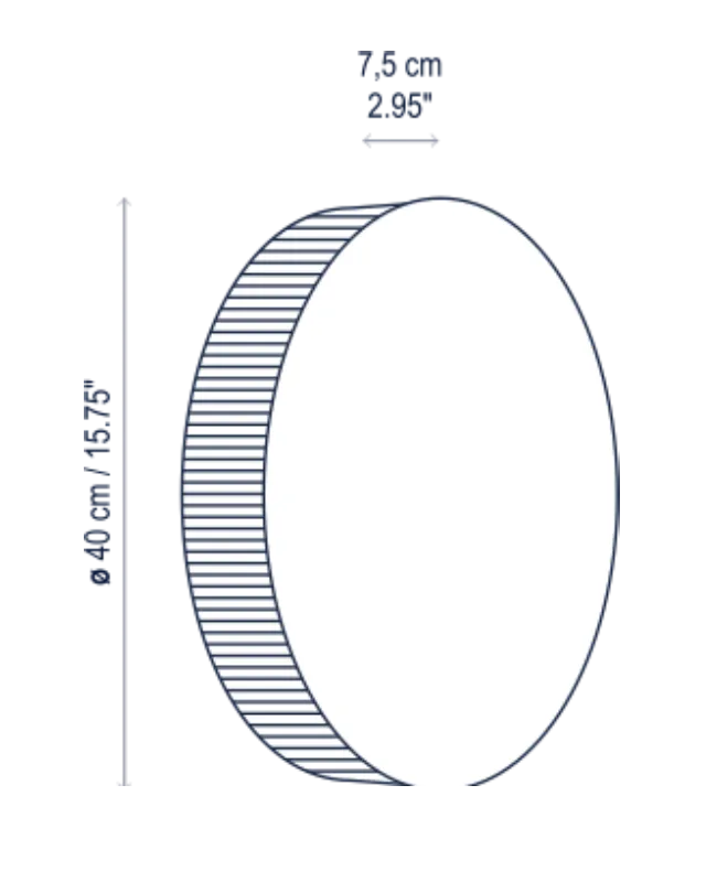 Circular Beige Cotton Thread Wall Light