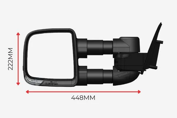 Clearview Compact Towing Mirrors for Ford Ranger Wildtrak March 2023 onwards