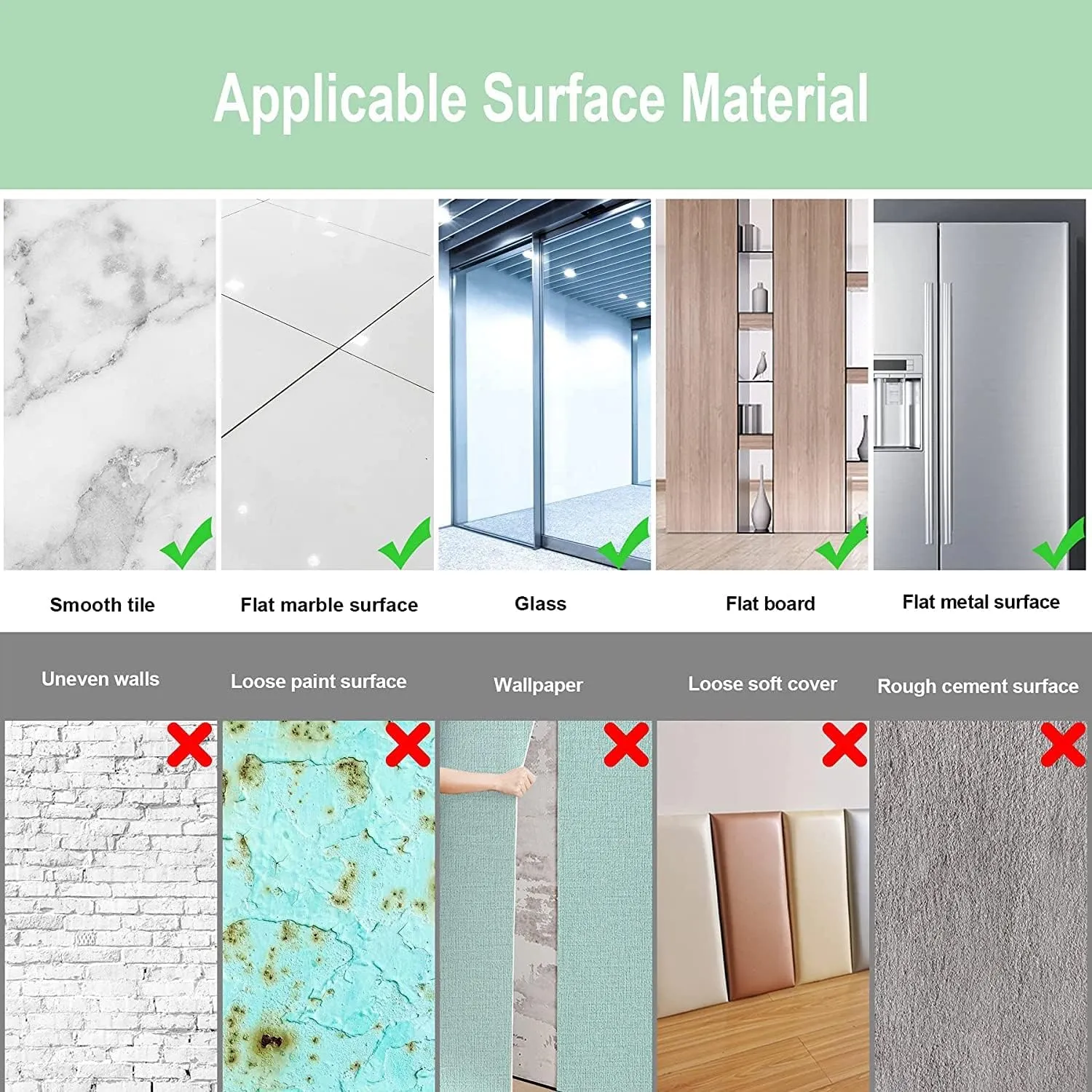 click2shop Oval Adhesive Mirror Sticker for Wall Tiles - Unbreakable Plastic Wall Mirror for Bathroom, Bedroom, Living Room, Basin (30 x 20 cm)