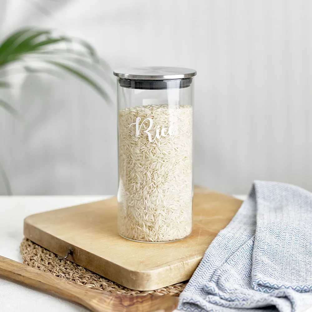 Customised Glass & Stainless Steel Food Storage Jars