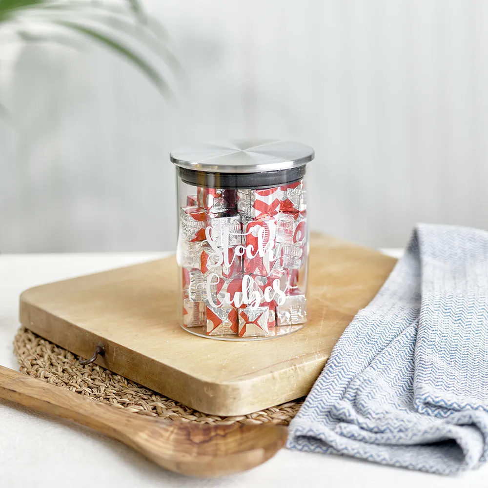 Customised Glass & Stainless Steel Food Storage Jars