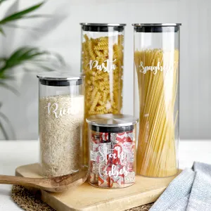 Customised Glass & Stainless Steel Food Storage Jars