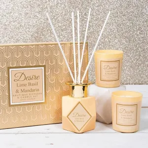 Desire Candle Diffuser Set of 3 Lime, Basil & Mandarin