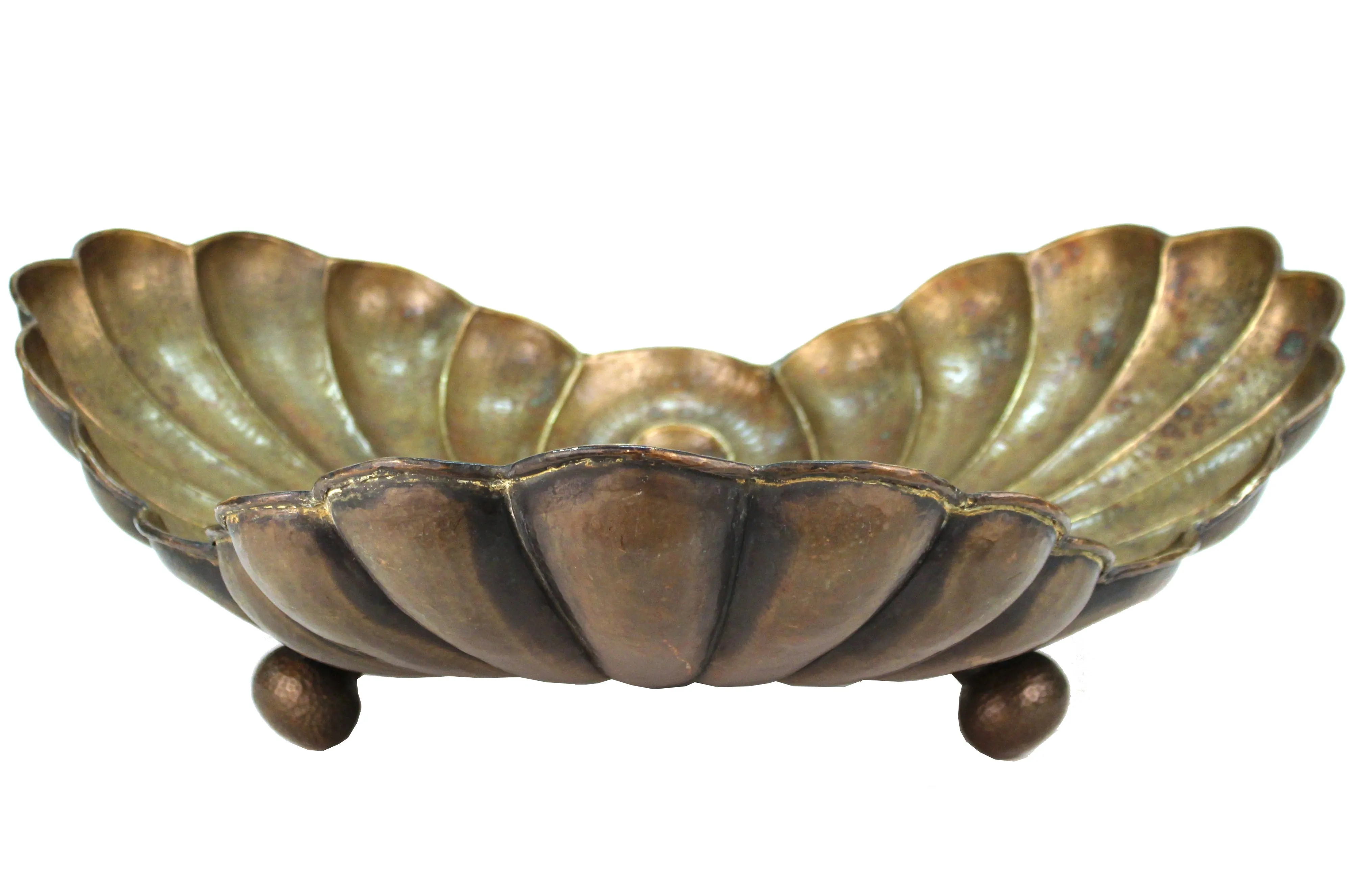 Egidio Casagrande Italian Modernist Monumental Brass Vessel