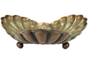 Egidio Casagrande Italian Modernist Monumental Brass Vessel