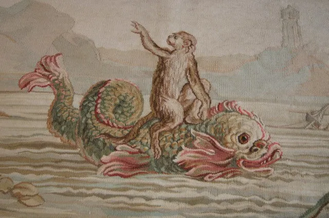 Flora and Fauna French Aubusson Lambrequins