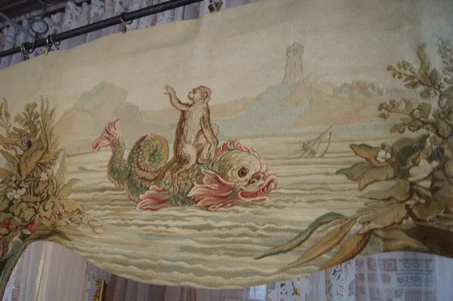 Flora and Fauna French Aubusson Lambrequins