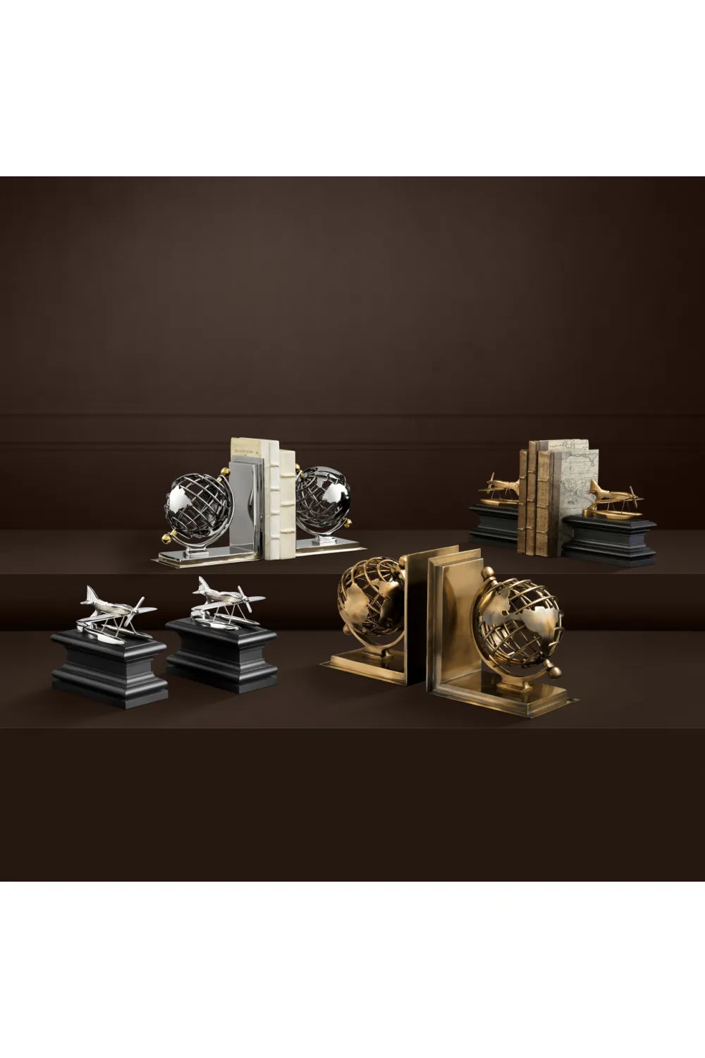 Globe Bookend (set of 2) | Eichholtz