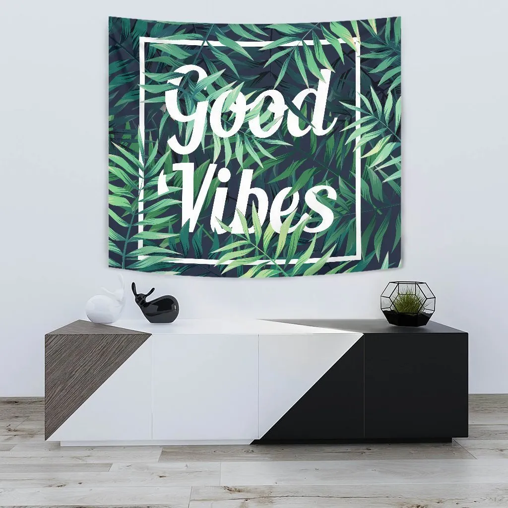 Green Good Vibes Tapestry