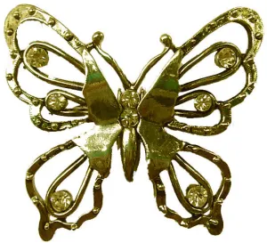 Hair Hook Diamond Butterfly - Gold, Ponytail Holder