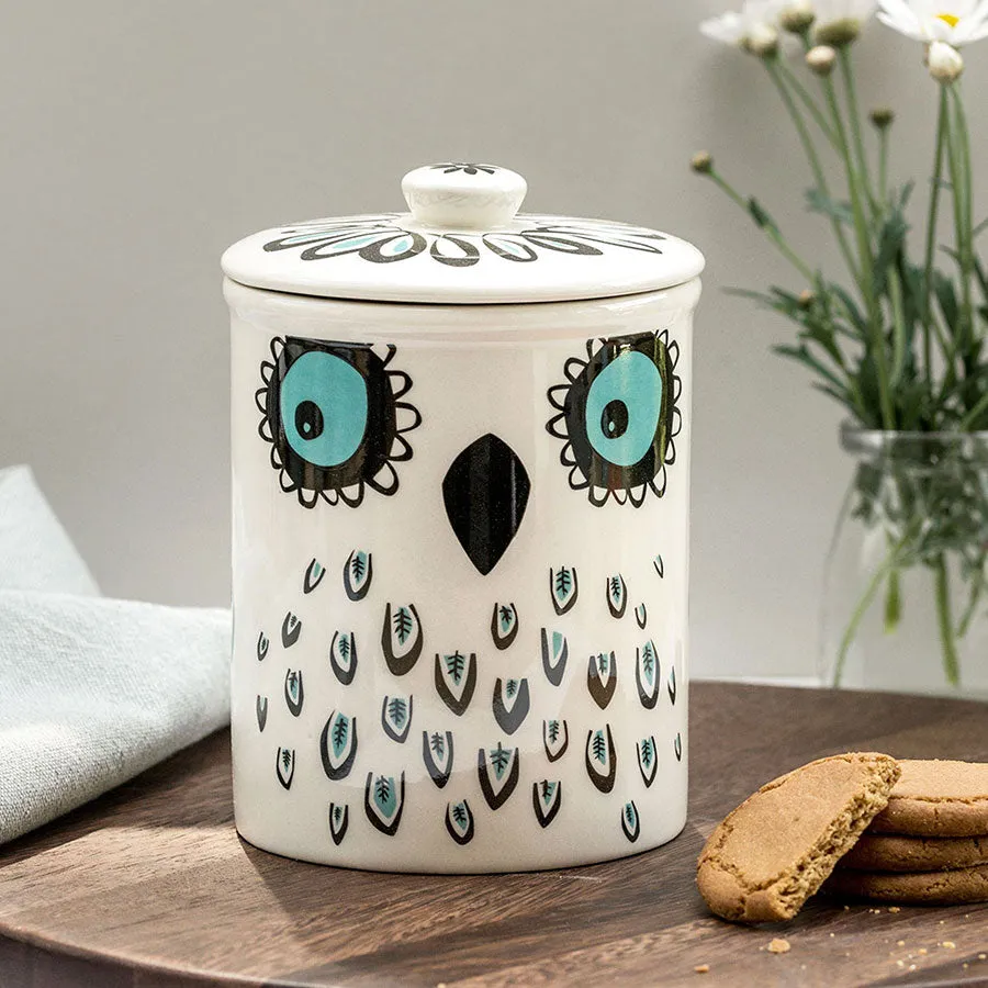 Handmade Ceramic Owl Storage Jar x 1